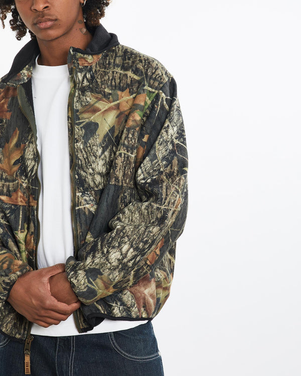 Vintage, 90s, Realtree, Camo, Fleece, Jacket, The Real Deal, size large, colour Multicolour, newtown, sydney, australia, thrift store, opshop, preloved, secondhand, sustainable, retro, antique, 70s, 80s, 90s, 2000s, 00s, fashion, clothing, streetwear, trendy, garment, style, boutique, store, shop, archive, sale, cheap, best, top, Jackets