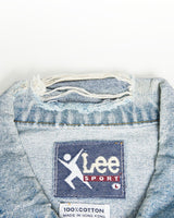 Vintage, 90s, NBA, Indiana, Pacers, Denim, Jacket, The Real Deal, size large, colour Blue, newtown, sydney, australia, thrift store, opshop, preloved, secondhand, sustainable, retro, antique, 70s, 80s, 90s, 2000s, 00s, fashion, clothing, streetwear, trendy, garment, style, boutique, store, shop, archive, sale, cheap, best, top, Jackets