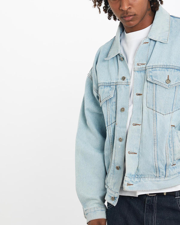 Vintage, Wrangler, Denim, Jacket, The Real Deal, size large, colour Blue, newtown, sydney, australia, thrift store, opshop, preloved, secondhand, sustainable, retro, antique, 70s, 80s, 90s, 2000s, 00s, fashion, clothing, streetwear, trendy, garment, style, boutique, store, shop, archive, sale, cheap, best, top, Jackets