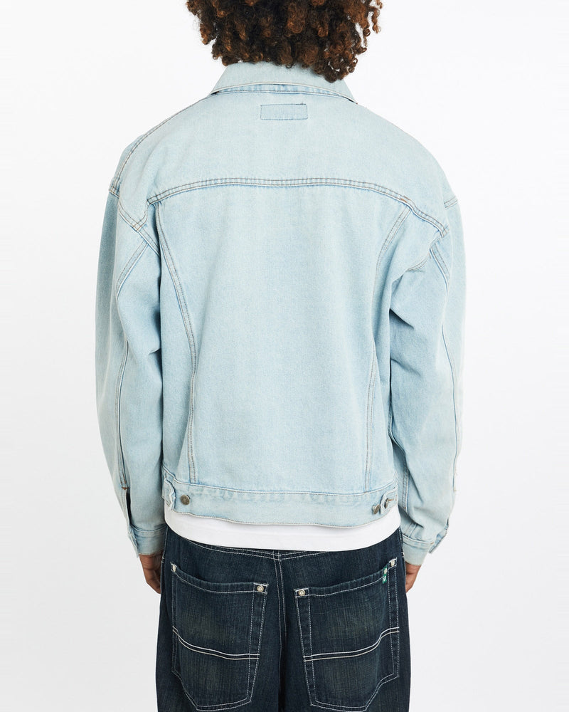 Vintage, Wrangler, Denim, Jacket, The Real Deal, size large, colour Blue, newtown, sydney, australia, thrift store, opshop, preloved, secondhand, sustainable, retro, antique, 70s, 80s, 90s, 2000s, 00s, fashion, clothing, streetwear, trendy, garment, style, boutique, store, shop, archive, sale, cheap, best, top, Jackets