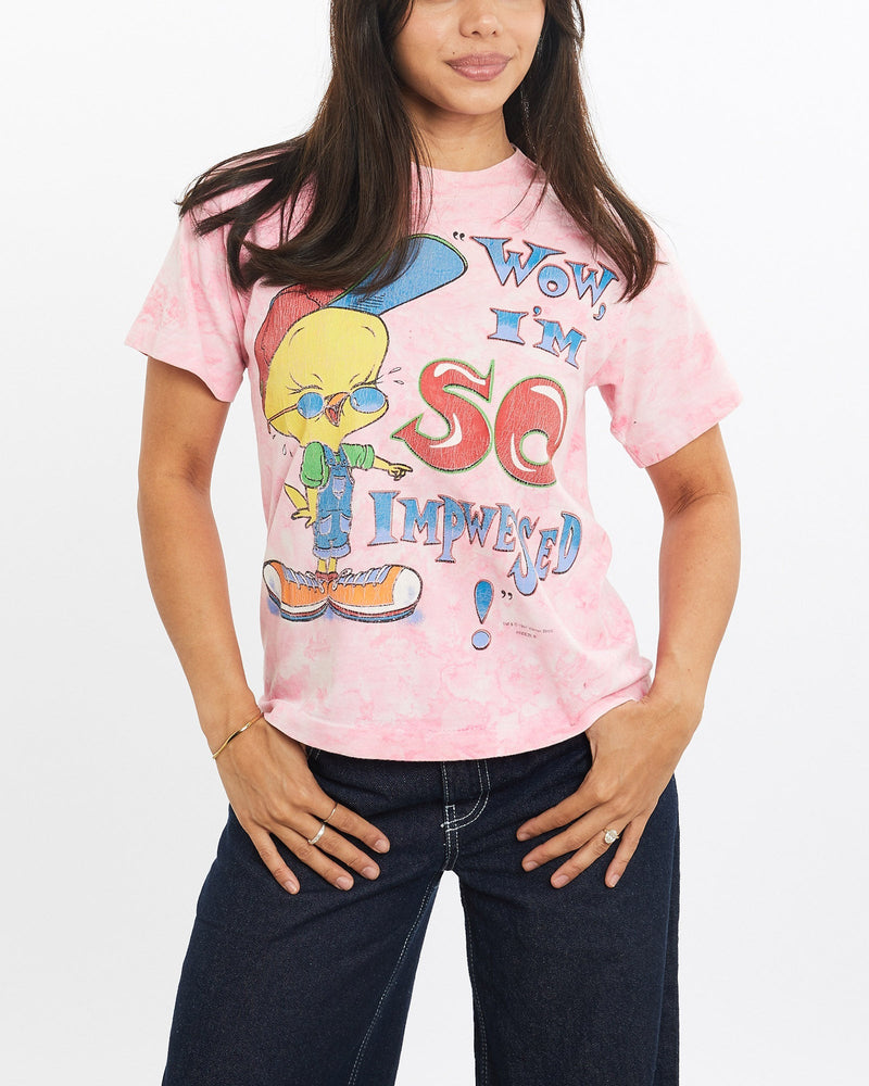 Vintage, 1997, Looney, Tunes, Tweety, Tee, The Real Deal, size double extra small, colour Pink, newtown, sydney, australia, thrift store, opshop, preloved, secondhand, sustainable, retro, antique, 70s, 80s, 90s, 2000s, 00s, fashion, clothing, streetwear, trendy, garment, style, boutique, store, shop, archive, sale, cheap, best, top, T-Shirts