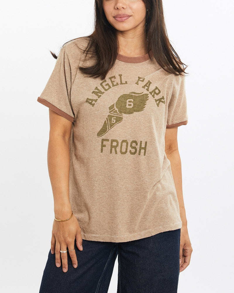 Vintage, 80s, Angel, Park, Frosh, Tee, The Real Deal, size double extra small, colour Beige, newtown, sydney, australia, thrift store, opshop, preloved, secondhand, sustainable, retro, antique, 70s, 80s, 90s, 2000s, 00s, fashion, clothing, streetwear, trendy, garment, style, boutique, store, shop, archive, sale, cheap, best, top, T-Shirts