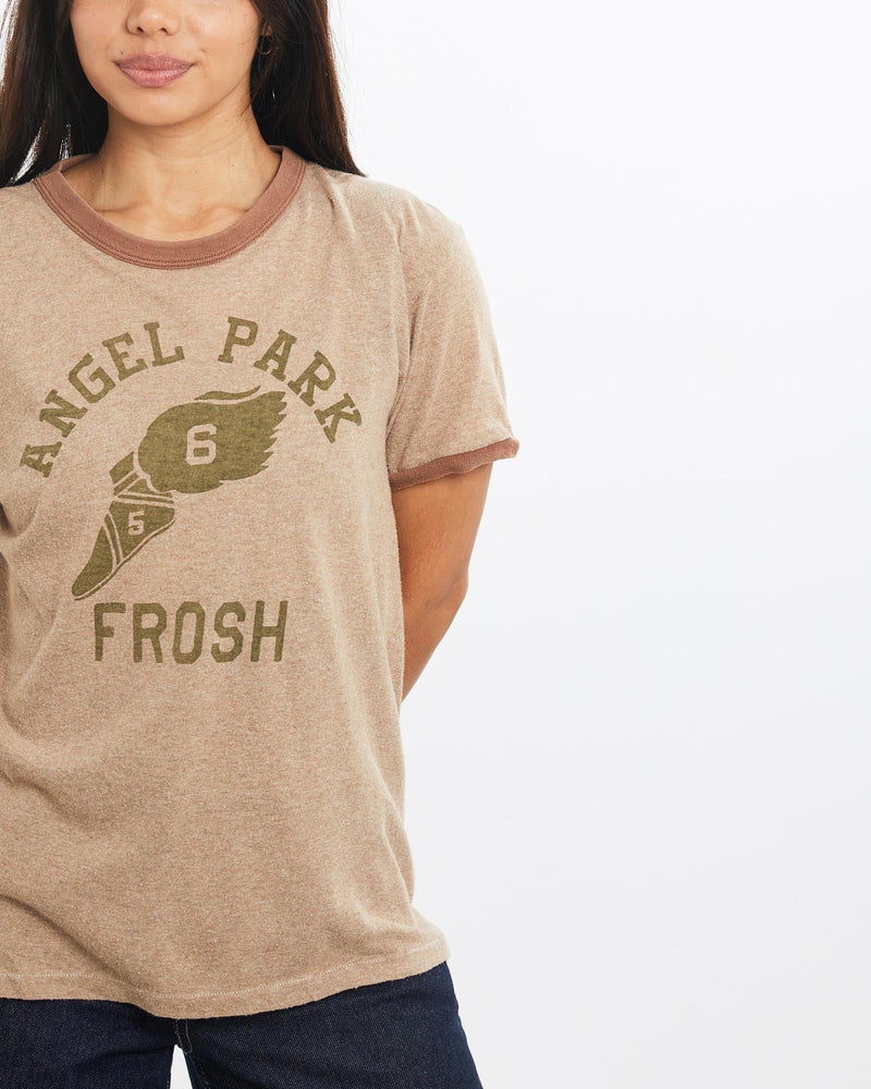 Vintage, 80s, Angel, Park, Frosh, Tee, The Real Deal, size double extra small, colour Beige, newtown, sydney, australia, thrift store, opshop, preloved, secondhand, sustainable, retro, antique, 70s, 80s, 90s, 2000s, 00s, fashion, clothing, streetwear, trendy, garment, style, boutique, store, shop, archive, sale, cheap, best, top, T-Shirts