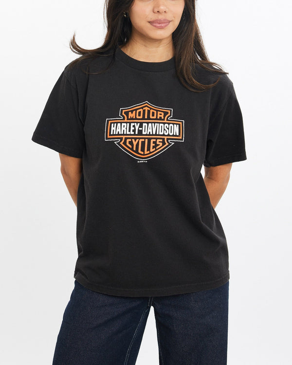 Vintage, Harley, Davidson, Tee, The Real Deal, size double extra small, colour Black, newtown, sydney, australia, thrift store, opshop, preloved, secondhand, sustainable, retro, antique, 70s, 80s, 90s, 2000s, 00s, fashion, clothing, streetwear, trendy, garment, style, boutique, store, shop, archive, sale, cheap, best, top, T-Shirts