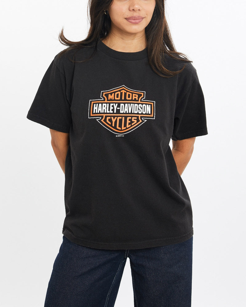 Vintage, Harley, Davidson, Tee, The Real Deal, size double extra small, colour Black, newtown, sydney, australia, thrift store, opshop, preloved, secondhand, sustainable, retro, antique, 70s, 80s, 90s, 2000s, 00s, fashion, clothing, streetwear, trendy, garment, style, boutique, store, shop, archive, sale, cheap, best, top, T-Shirts