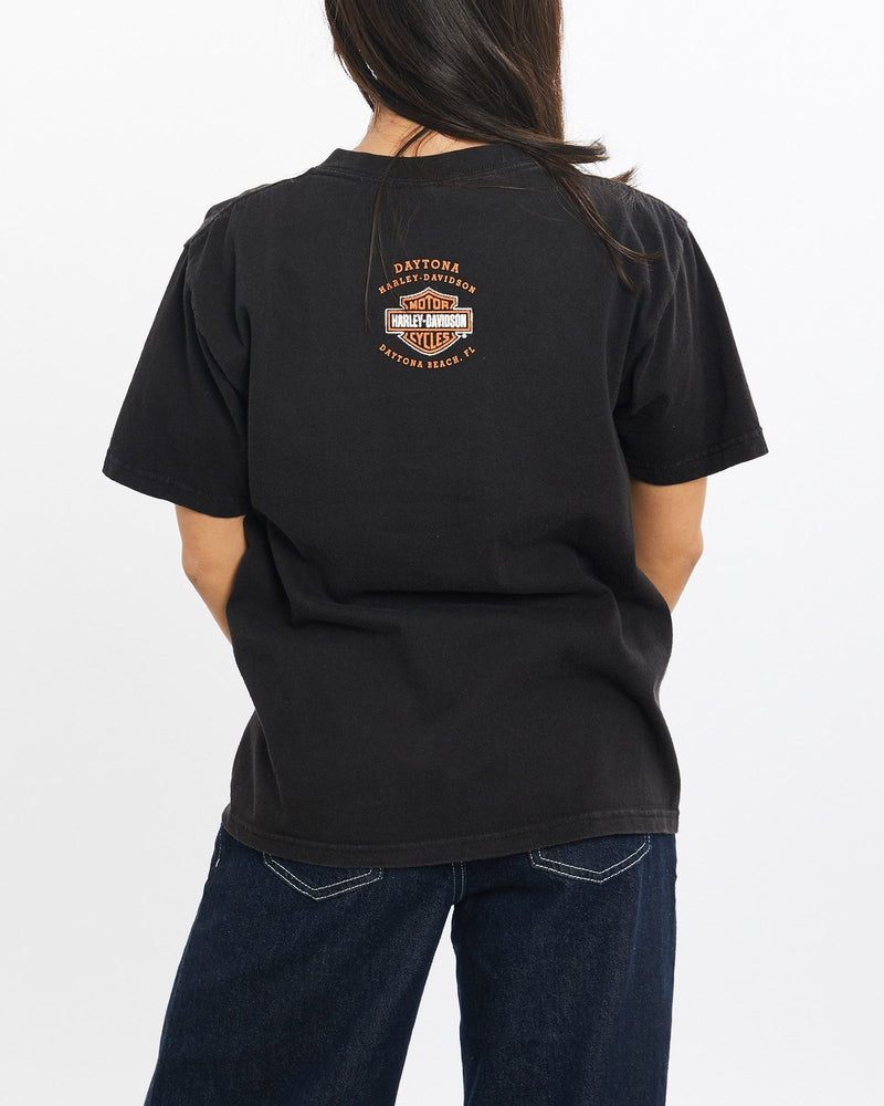 Vintage, Harley, Davidson, Tee, The Real Deal, size double extra small, colour Black, newtown, sydney, australia, thrift store, opshop, preloved, secondhand, sustainable, retro, antique, 70s, 80s, 90s, 2000s, 00s, fashion, clothing, streetwear, trendy, garment, style, boutique, store, shop, archive, sale, cheap, best, top, T-Shirts