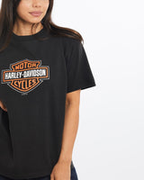 Vintage, Harley, Davidson, Tee, The Real Deal, size double extra small, colour Black, newtown, sydney, australia, thrift store, opshop, preloved, secondhand, sustainable, retro, antique, 70s, 80s, 90s, 2000s, 00s, fashion, clothing, streetwear, trendy, garment, style, boutique, store, shop, archive, sale, cheap, best, top, T-Shirts