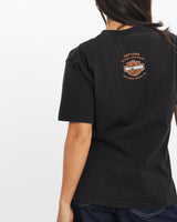 Vintage, Harley, Davidson, Tee, The Real Deal, size double extra small, colour Black, newtown, sydney, australia, thrift store, opshop, preloved, secondhand, sustainable, retro, antique, 70s, 80s, 90s, 2000s, 00s, fashion, clothing, streetwear, trendy, garment, style, boutique, store, shop, archive, sale, cheap, best, top, T-Shirts