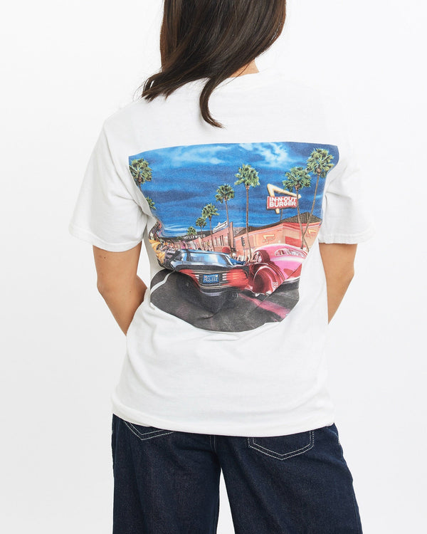 Vintage, In-N-Out, Burger, California, Tee, The Real Deal, size double extra small, colour White, newtown, sydney, australia, thrift store, opshop, preloved, secondhand, sustainable, retro, antique, 70s, 80s, 90s, 2000s, 00s, fashion, clothing, streetwear, trendy, garment, style, boutique, store, shop, archive, sale, cheap, best, top, T-Shirts