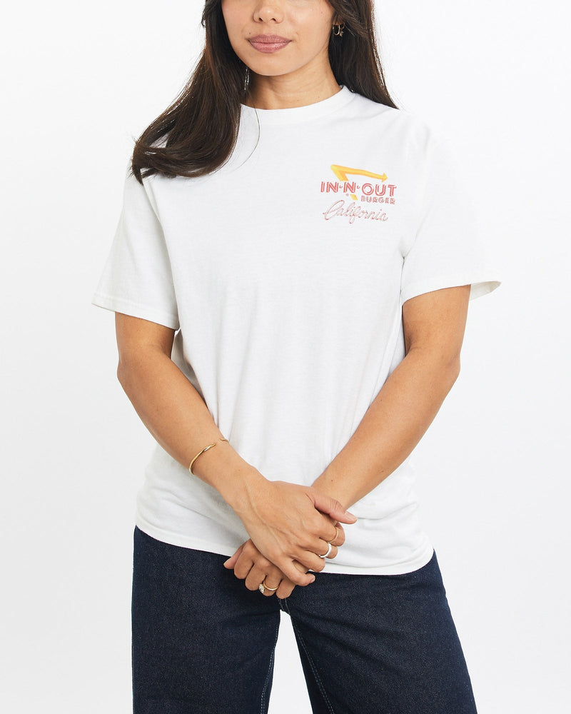 Vintage, In-N-Out, Burger, California, Tee, The Real Deal, size double extra small, colour White, newtown, sydney, australia, thrift store, opshop, preloved, secondhand, sustainable, retro, antique, 70s, 80s, 90s, 2000s, 00s, fashion, clothing, streetwear, trendy, garment, style, boutique, store, shop, archive, sale, cheap, best, top, T-Shirts