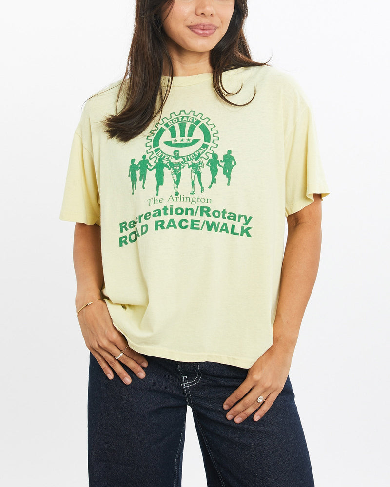 Vintage, 80s, Arlington, Road, Race, Tee, The Real Deal, size double extra small, colour Yellow, newtown, sydney, australia, thrift store, opshop, preloved, secondhand, sustainable, retro, antique, 70s, 80s, 90s, 2000s, 00s, fashion, clothing, streetwear, trendy, garment, style, boutique, store, shop, archive, sale, cheap, best, top, T-Shirts
