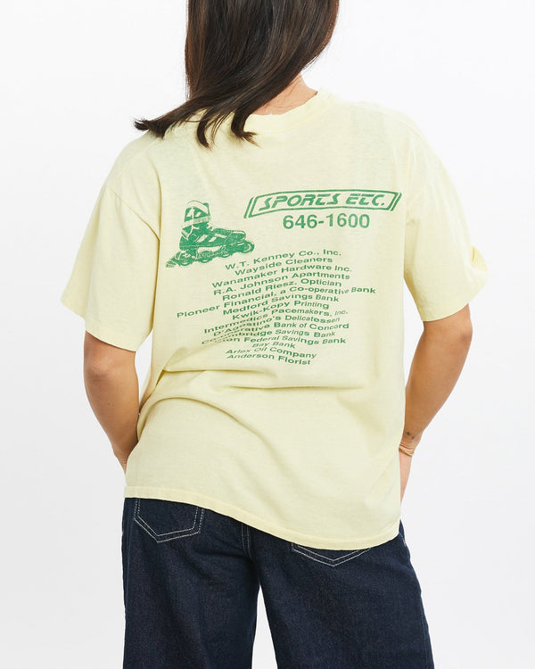 Vintage, 80s, Arlington, Road, Race, Tee, The Real Deal, size double extra small, colour Yellow, newtown, sydney, australia, thrift store, opshop, preloved, secondhand, sustainable, retro, antique, 70s, 80s, 90s, 2000s, 00s, fashion, clothing, streetwear, trendy, garment, style, boutique, store, shop, archive, sale, cheap, best, top, T-Shirts