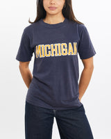 Vintage, 80s, Michigan, Tee, The Real Deal, size double extra small, colour Navy, newtown, sydney, australia, thrift store, opshop, preloved, secondhand, sustainable, retro, antique, 70s, 80s, 90s, 2000s, 00s, fashion, clothing, streetwear, trendy, garment, style, boutique, store, shop, archive, sale, cheap, best, top, T-Shirts