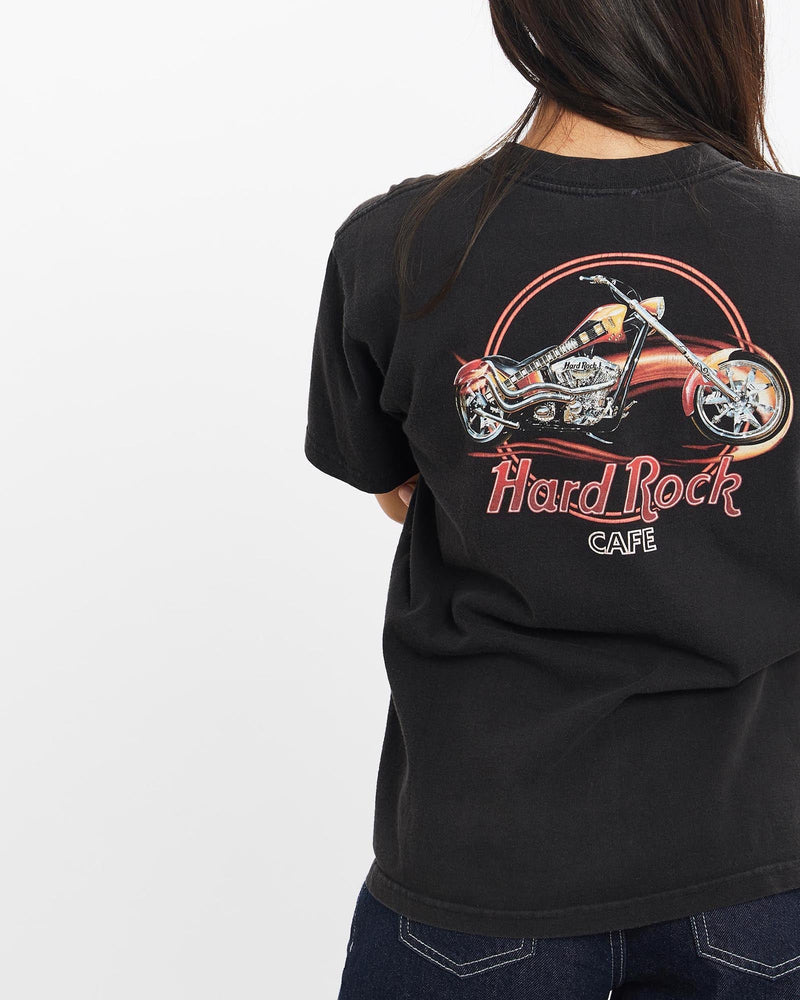 Vintage, 90s, Hard, Rock, Cafe, Chicago, Tee, The Real Deal, size double extra small, colour Black, newtown, sydney, australia, thrift store, opshop, preloved, secondhand, sustainable, retro, antique, 70s, 80s, 90s, 2000s, 00s, fashion, clothing, streetwear, trendy, garment, style, boutique, store, shop, archive, sale, cheap, best, top, T-Shirts