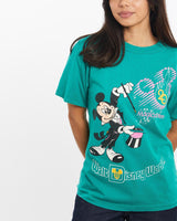 Vintage, 90s, Disney, Mickey, Mouse, Tee, The Real Deal, size double extra small, colour Green, newtown, sydney, australia, thrift store, opshop, preloved, secondhand, sustainable, retro, antique, 70s, 80s, 90s, 2000s, 00s, fashion, clothing, streetwear, trendy, garment, style, boutique, store, shop, archive, sale, cheap, best, top, T-Shirts