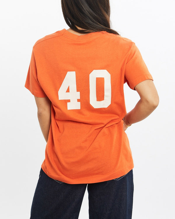 Vintage, 80s, WYCO, Football, Tee, The Real Deal, size extra small, colour Orange, newtown, sydney, australia, thrift store, opshop, preloved, secondhand, sustainable, retro, antique, 70s, 80s, 90s, 2000s, 00s, fashion, clothing, streetwear, trendy, garment, style, boutique, store, shop, archive, sale, cheap, best, top, T-Shirts