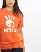 Vintage, 80s, WYCO, Football, Tee, The Real Deal, size extra small, colour Orange, newtown, sydney, australia, thrift store, opshop, preloved, secondhand, sustainable, retro, antique, 70s, 80s, 90s, 2000s, 00s, fashion, clothing, streetwear, trendy, garment, style, boutique, store, shop, archive, sale, cheap, best, top, T-Shirts