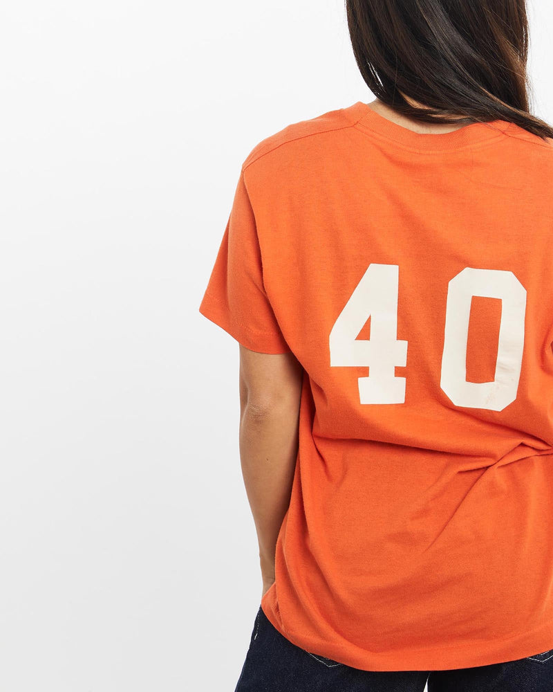 Vintage, 80s, WYCO, Football, Tee, The Real Deal, size extra small, colour Orange, newtown, sydney, australia, thrift store, opshop, preloved, secondhand, sustainable, retro, antique, 70s, 80s, 90s, 2000s, 00s, fashion, clothing, streetwear, trendy, garment, style, boutique, store, shop, archive, sale, cheap, best, top, T-Shirts