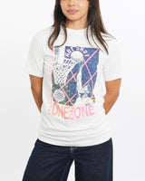 Vintage, 90s, Hot, Shot, Basketball, Tee, The Real Deal, size double extra small, colour White, newtown, sydney, australia, thrift store, opshop, preloved, secondhand, sustainable, retro, antique, 70s, 80s, 90s, 2000s, 00s, fashion, clothing, streetwear, trendy, garment, style, boutique, store, shop, archive, sale, cheap, best, top, T-Shirts