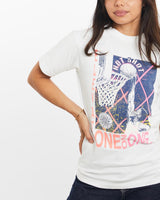 Vintage, 90s, Hot, Shot, Basketball, Tee, The Real Deal, size double extra small, colour White, newtown, sydney, australia, thrift store, opshop, preloved, secondhand, sustainable, retro, antique, 70s, 80s, 90s, 2000s, 00s, fashion, clothing, streetwear, trendy, garment, style, boutique, store, shop, archive, sale, cheap, best, top, T-Shirts