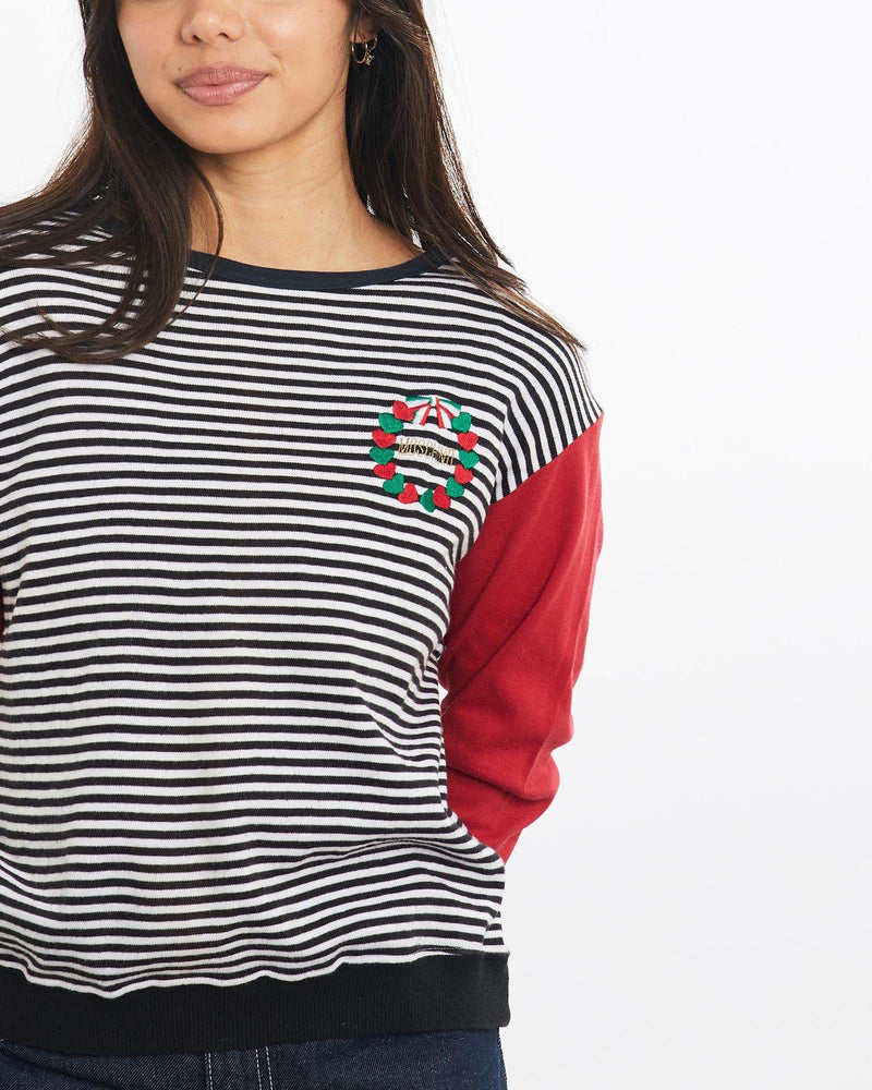 Vintage, Moschino, Sweatshirt, The Real Deal, size double extra small, colour Multicolour, newtown, sydney, australia, thrift store, opshop, preloved, secondhand, sustainable, retro, antique, 70s, 80s, 90s, 2000s, 00s, fashion, clothing, streetwear, trendy, garment, style, boutique, store, shop, archive, sale, cheap, best, top, Sweats and hoodies