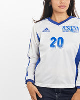 Vintage, Adidas, NISHIYA, Football, Club, Jersey, The Real Deal, size double extra small, colour White, newtown, sydney, australia, thrift store, opshop, preloved, secondhand, sustainable, retro, antique, 70s, 80s, 90s, 2000s, 00s, fashion, clothing, streetwear, trendy, garment, style, boutique, store, shop, archive, sale, cheap, best, top, T-Shirts