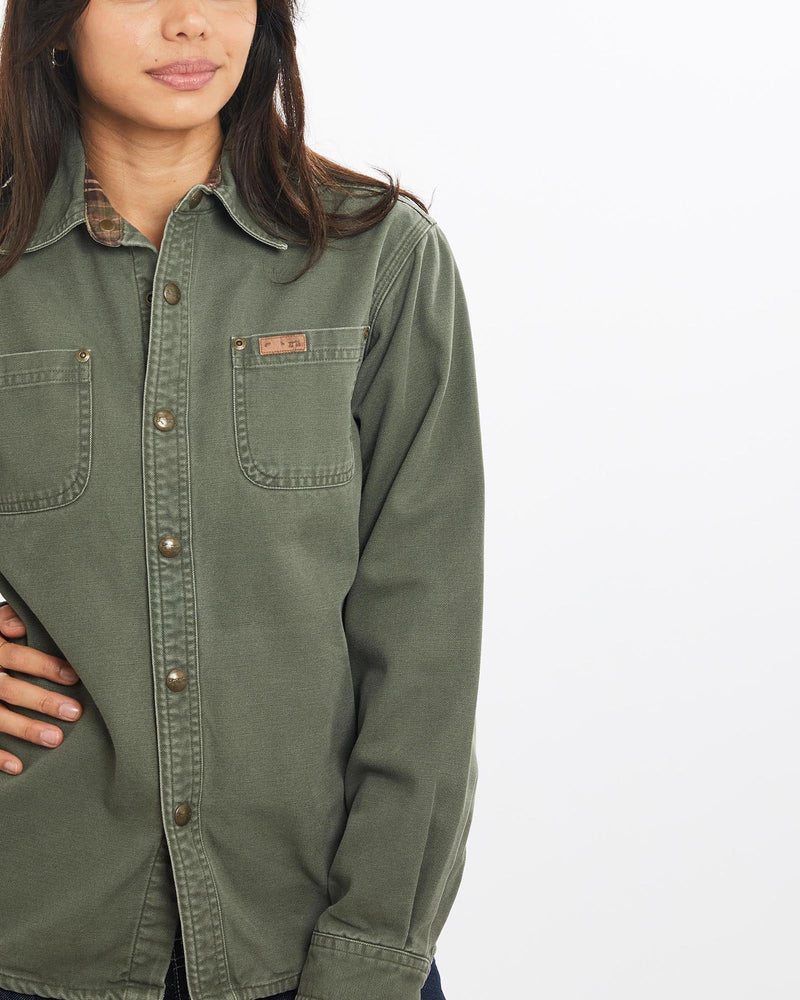 Vintage, Carhartt, Button, Up, Shirt, The Real Deal, size double extra small, colour Green, newtown, sydney, australia, thrift store, opshop, preloved, secondhand, sustainable, retro, antique, 70s, 80s, 90s, 2000s, 00s, fashion, clothing, streetwear, trendy, garment, style, boutique, store, shop, archive, sale, cheap, best, top, Shirts