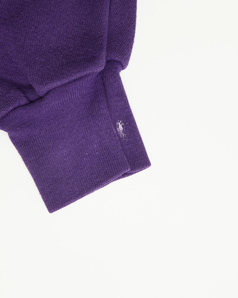 Vintage, NFL, Baltimore, Ravens, Sweatshirt, The Real Deal, size double extra small, colour Purple, newtown, sydney, australia, thrift store, opshop, preloved, secondhand, sustainable, retro, antique, 70s, 80s, 90s, 2000s, 00s, fashion, clothing, streetwear, trendy, garment, style, boutique, store, shop, archive, sale, cheap, best, top, Sweats and hoodies