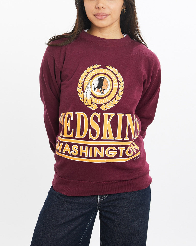 Vintage, 80s, NFL, Washington, Redskins, Sweatshirt, The Real Deal, size double extra small, colour Burgundy, newtown, sydney, australia, thrift store, opshop, preloved, secondhand, sustainable, retro, antique, 70s, 80s, 90s, 2000s, 00s, fashion, clothing, streetwear, trendy, garment, style, boutique, store, shop, archive, sale, cheap, best, top, Sweats and hoodies