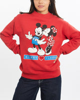 Vintage, 90s, Disney, Mickey, Mouse, Sweatshirt, The Real Deal, size double extra small, colour Red, newtown, sydney, australia, thrift store, opshop, preloved, secondhand, sustainable, retro, antique, 70s, 80s, 90s, 2000s, 00s, fashion, clothing, streetwear, trendy, garment, style, boutique, store, shop, archive, sale, cheap, best, top, Sweats and hoodies