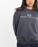 Vintage, 90s, Sergio, Tacchini, Sweatshirt, The Real Deal, size double extra small, colour Grey, newtown, sydney, australia, thrift store, opshop, preloved, secondhand, sustainable, retro, antique, 70s, 80s, 90s, 2000s, 00s, fashion, clothing, streetwear, trendy, garment, style, boutique, store, shop, archive, sale, cheap, best, top, Sweats and hoodies