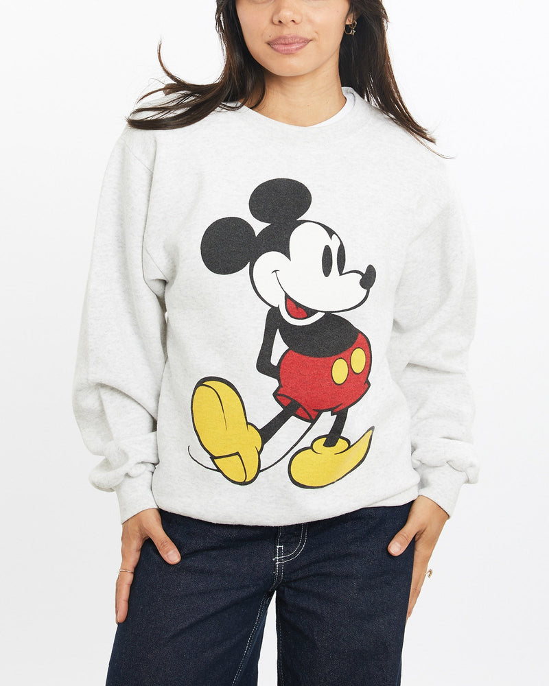 Vintage, 90s, Disney, Mickey, Mouse, Sweatshirt, The Real Deal, size double extra small, colour Grey, newtown, sydney, australia, thrift store, opshop, preloved, secondhand, sustainable, retro, antique, 70s, 80s, 90s, 2000s, 00s, fashion, clothing, streetwear, trendy, garment, style, boutique, store, shop, archive, sale, cheap, best, top, Sweats and hoodies