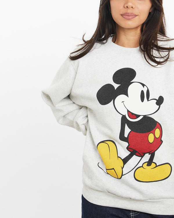 Vintage, 90s, Disney, Mickey, Mouse, Sweatshirt, The Real Deal, size double extra small, colour Grey, newtown, sydney, australia, thrift store, opshop, preloved, secondhand, sustainable, retro, antique, 70s, 80s, 90s, 2000s, 00s, fashion, clothing, streetwear, trendy, garment, style, boutique, store, shop, archive, sale, cheap, best, top, Sweats and hoodies