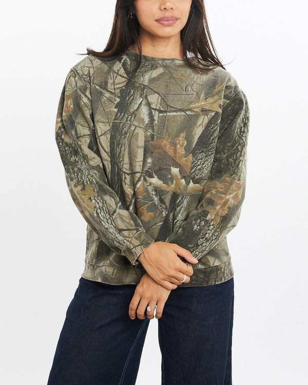 Vintage, Realtree, Camo, Sweatshirt, The Real Deal, size double extra small, colour Multicolour, newtown, sydney, australia, thrift store, opshop, preloved, secondhand, sustainable, retro, antique, 70s, 80s, 90s, 2000s, 00s, fashion, clothing, streetwear, trendy, garment, style, boutique, store, shop, archive, sale, cheap, best, top, Sweats and hoodies