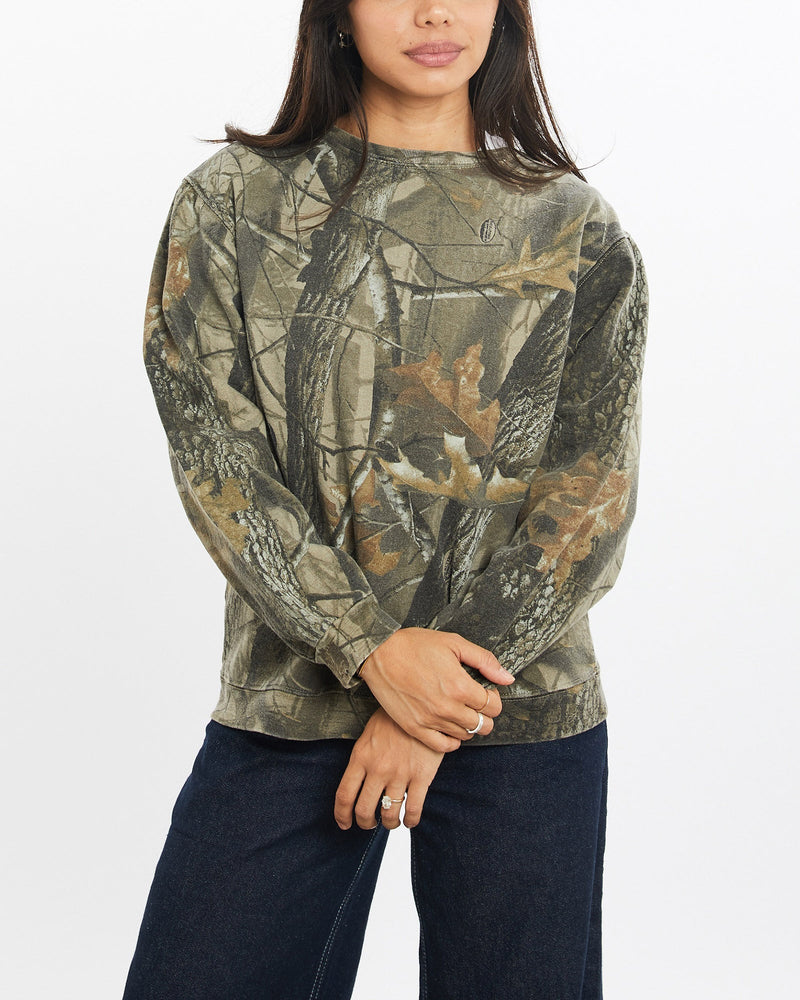 Vintage, Realtree, Camo, Sweatshirt, The Real Deal, size double extra small, colour Multicolour, newtown, sydney, australia, thrift store, opshop, preloved, secondhand, sustainable, retro, antique, 70s, 80s, 90s, 2000s, 00s, fashion, clothing, streetwear, trendy, garment, style, boutique, store, shop, archive, sale, cheap, best, top, Sweats and hoodies