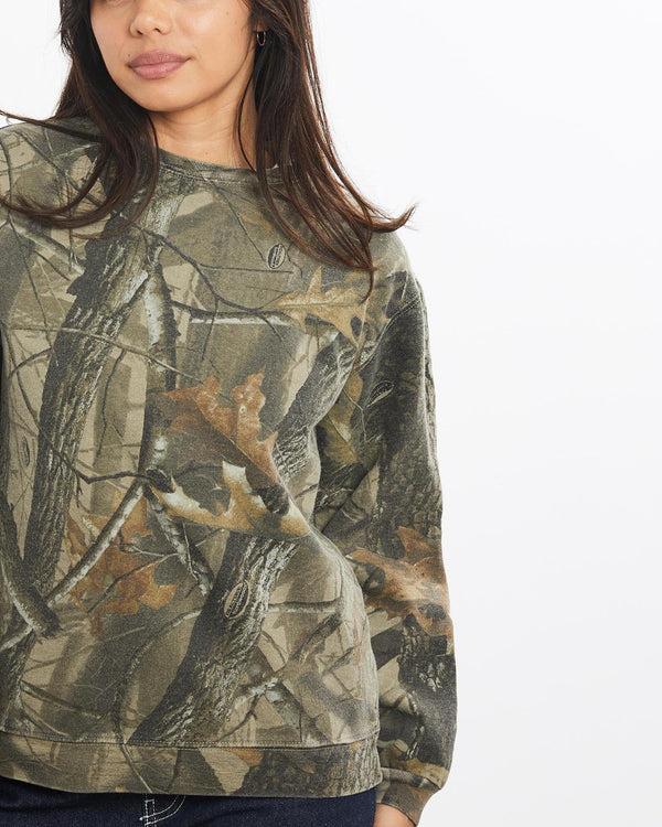 Vintage, Realtree, Camo, Sweatshirt, The Real Deal, size double extra small, colour Multicolour, newtown, sydney, australia, thrift store, opshop, preloved, secondhand, sustainable, retro, antique, 70s, 80s, 90s, 2000s, 00s, fashion, clothing, streetwear, trendy, garment, style, boutique, store, shop, archive, sale, cheap, best, top, Sweats and hoodies