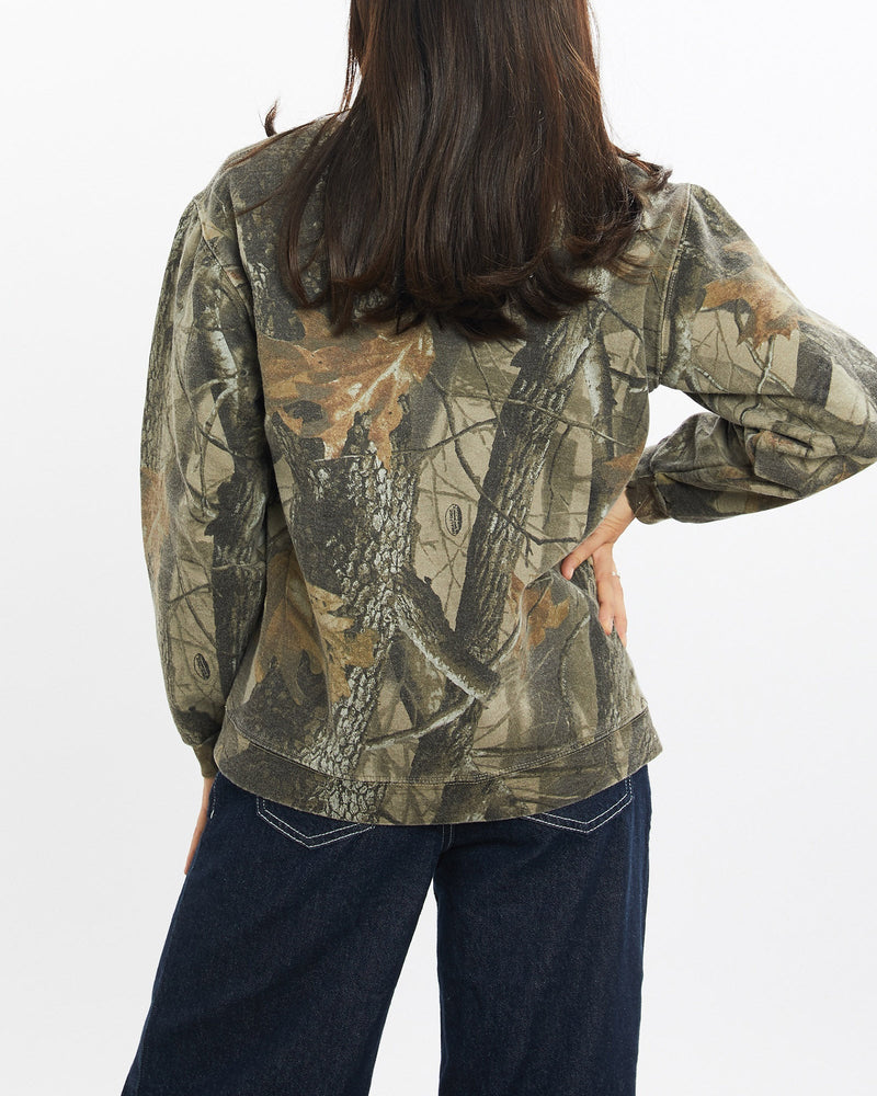 Vintage, Realtree, Camo, Sweatshirt, The Real Deal, size double extra small, colour Multicolour, newtown, sydney, australia, thrift store, opshop, preloved, secondhand, sustainable, retro, antique, 70s, 80s, 90s, 2000s, 00s, fashion, clothing, streetwear, trendy, garment, style, boutique, store, shop, archive, sale, cheap, best, top, Sweats and hoodies