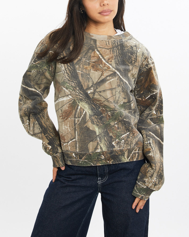 Vintage, Realtree, Camo, Sweatshirt, The Real Deal, size double extra small, colour Multicolour, newtown, sydney, australia, thrift store, opshop, preloved, secondhand, sustainable, retro, antique, 70s, 80s, 90s, 2000s, 00s, fashion, clothing, streetwear, trendy, garment, style, boutique, store, shop, archive, sale, cheap, best, top, Sweats and hoodies