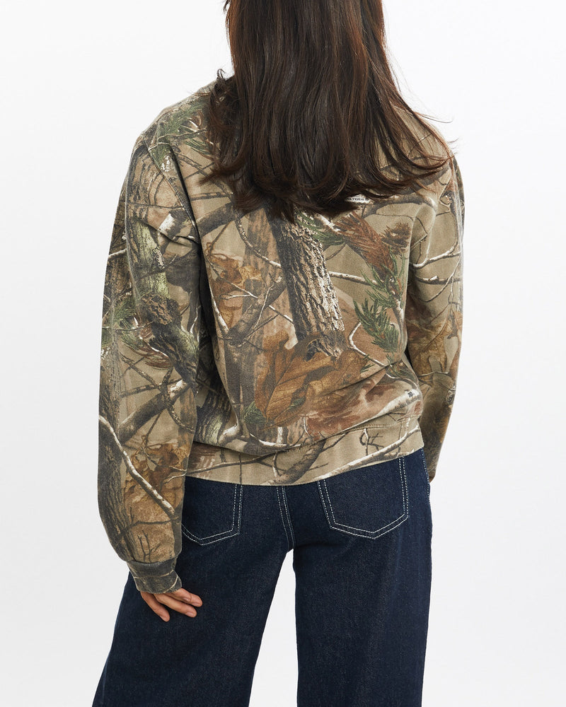 Vintage, Realtree, Camo, Sweatshirt, The Real Deal, size double extra small, colour Multicolour, newtown, sydney, australia, thrift store, opshop, preloved, secondhand, sustainable, retro, antique, 70s, 80s, 90s, 2000s, 00s, fashion, clothing, streetwear, trendy, garment, style, boutique, store, shop, archive, sale, cheap, best, top, Sweats and hoodies