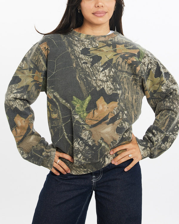 Vintage, Realtree, Camo, Sweatshirt, The Real Deal, size double extra small, colour Multicolour, newtown, sydney, australia, thrift store, opshop, preloved, secondhand, sustainable, retro, antique, 70s, 80s, 90s, 2000s, 00s, fashion, clothing, streetwear, trendy, garment, style, boutique, store, shop, archive, sale, cheap, best, top, Sweats and hoodies