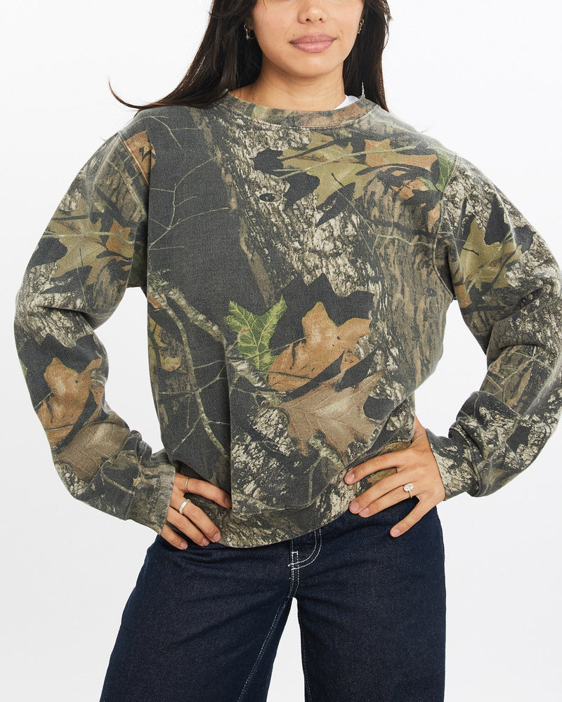 Vintage, Realtree, Camo, Sweatshirt, The Real Deal, size double extra small, colour Multicolour, newtown, sydney, australia, thrift store, opshop, preloved, secondhand, sustainable, retro, antique, 70s, 80s, 90s, 2000s, 00s, fashion, clothing, streetwear, trendy, garment, style, boutique, store, shop, archive, sale, cheap, best, top, Sweats and hoodies