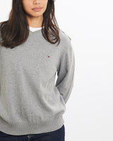 Vintage, Tommy, Hilfiger, Knit, Sweater, The Real Deal, size double extra small, colour Grey, newtown, sydney, australia, thrift store, opshop, preloved, secondhand, sustainable, retro, antique, 70s, 80s, 90s, 2000s, 00s, fashion, clothing, streetwear, trendy, garment, style, boutique, store, shop, archive, sale, cheap, best, top, Sweats and hoodies