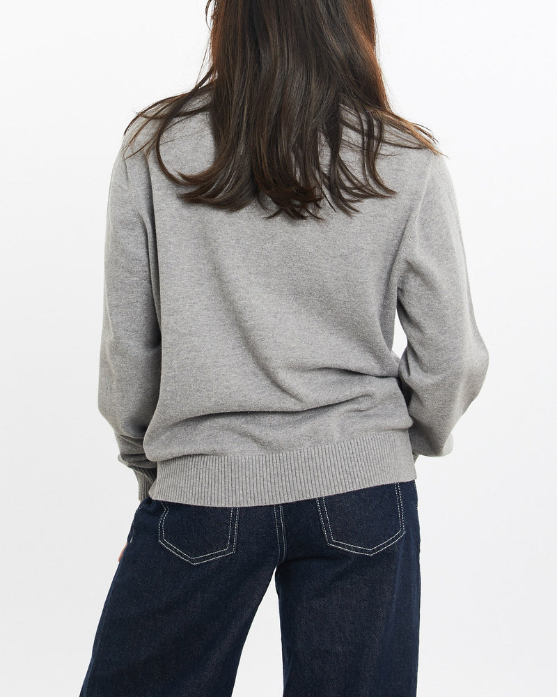 Vintage, Tommy, Hilfiger, Knit, Sweater, The Real Deal, size double extra small, colour Grey, newtown, sydney, australia, thrift store, opshop, preloved, secondhand, sustainable, retro, antique, 70s, 80s, 90s, 2000s, 00s, fashion, clothing, streetwear, trendy, garment, style, boutique, store, shop, archive, sale, cheap, best, top, Sweats and hoodies