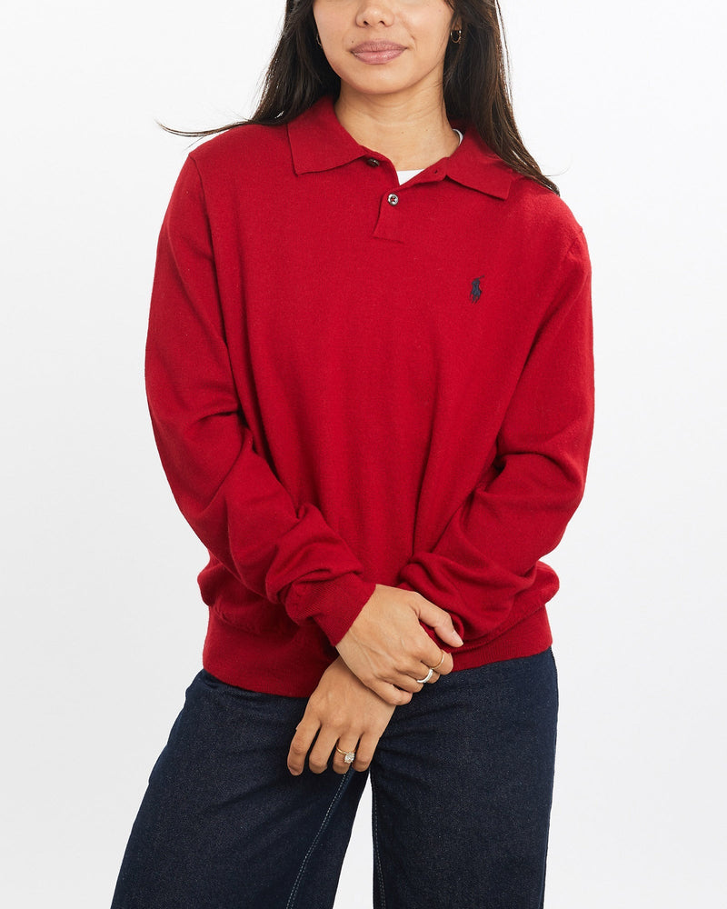 Vintage, 90s, Polo, Ralph, Lauren, Knit, Sweater, The Real Deal, size double extra small, colour Red, newtown, sydney, australia, thrift store, opshop, preloved, secondhand, sustainable, retro, antique, 70s, 80s, 90s, 2000s, 00s, fashion, clothing, streetwear, trendy, garment, style, boutique, store, shop, archive, sale, cheap, best, top, Sweats and hoodies
