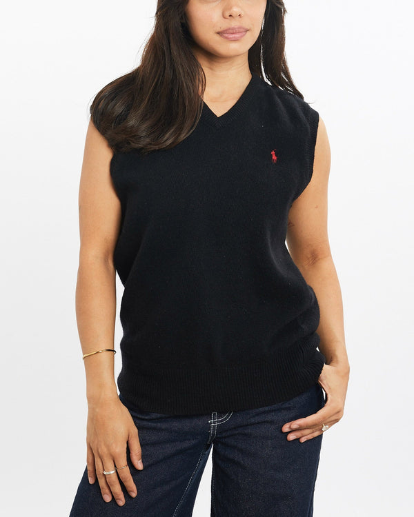 Vintage, 90s, Polo, Ralph, Lauren, Knit, Sweater, Vest, The Real Deal, size double extra small, colour Black, newtown, sydney, australia, thrift store, opshop, preloved, secondhand, sustainable, retro, antique, 70s, 80s, 90s, 2000s, 00s, fashion, clothing, streetwear, trendy, garment, style, boutique, store, shop, archive, sale, cheap, best, top, Sweats and hoodies