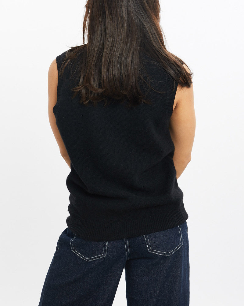 Vintage, 90s, Polo, Ralph, Lauren, Knit, Sweater, Vest, The Real Deal, size double extra small, colour Black, newtown, sydney, australia, thrift store, opshop, preloved, secondhand, sustainable, retro, antique, 70s, 80s, 90s, 2000s, 00s, fashion, clothing, streetwear, trendy, garment, style, boutique, store, shop, archive, sale, cheap, best, top, Sweats and hoodies