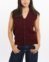 Vintage, 90s, Polo, Ralph, Lauren, Knit, Sweater, Vest, The Real Deal, size double extra small, colour Burgundy, newtown, sydney, australia, thrift store, opshop, preloved, secondhand, sustainable, retro, antique, 70s, 80s, 90s, 2000s, 00s, fashion, clothing, streetwear, trendy, garment, style, boutique, store, shop, archive, sale, cheap, best, top, Sweats and hoodies