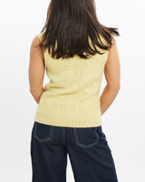 Vintage, 90s, Ralph, Lauren, Knit, Sweater, Vest, The Real Deal, size double extra small, colour Yellow, newtown, sydney, australia, thrift store, opshop, preloved, secondhand, sustainable, retro, antique, 70s, 80s, 90s, 2000s, 00s, fashion, clothing, streetwear, trendy, garment, style, boutique, store, shop, archive, sale, cheap, best, top, Sweats and hoodies