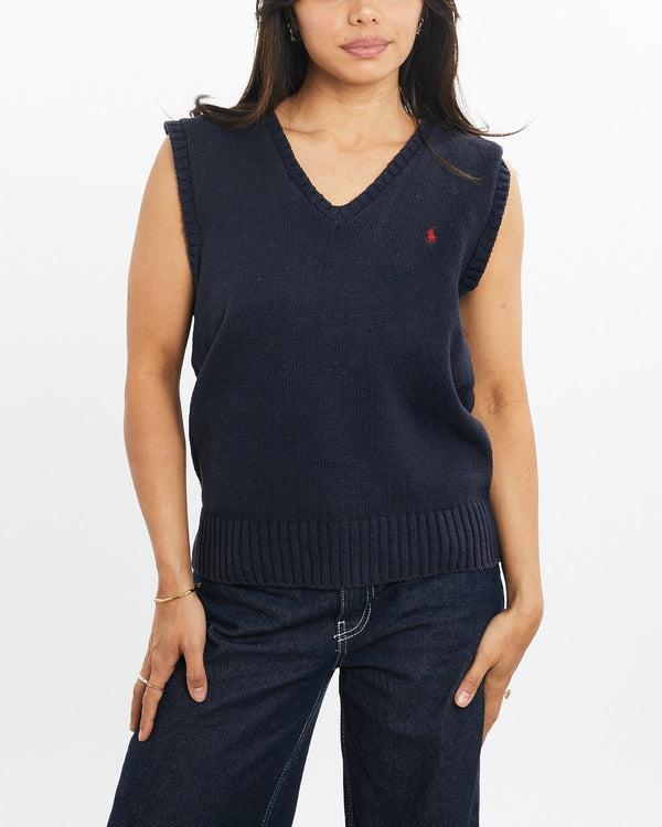 Vintage, 90s, Polo, Ralph, Lauren, Knit, Sweater, Vest, The Real Deal, size double extra small, colour Navy, newtown, sydney, australia, thrift store, opshop, preloved, secondhand, sustainable, retro, antique, 70s, 80s, 90s, 2000s, 00s, fashion, clothing, streetwear, trendy, garment, style, boutique, store, shop, archive, sale, cheap, best, top, Sweats and hoodies