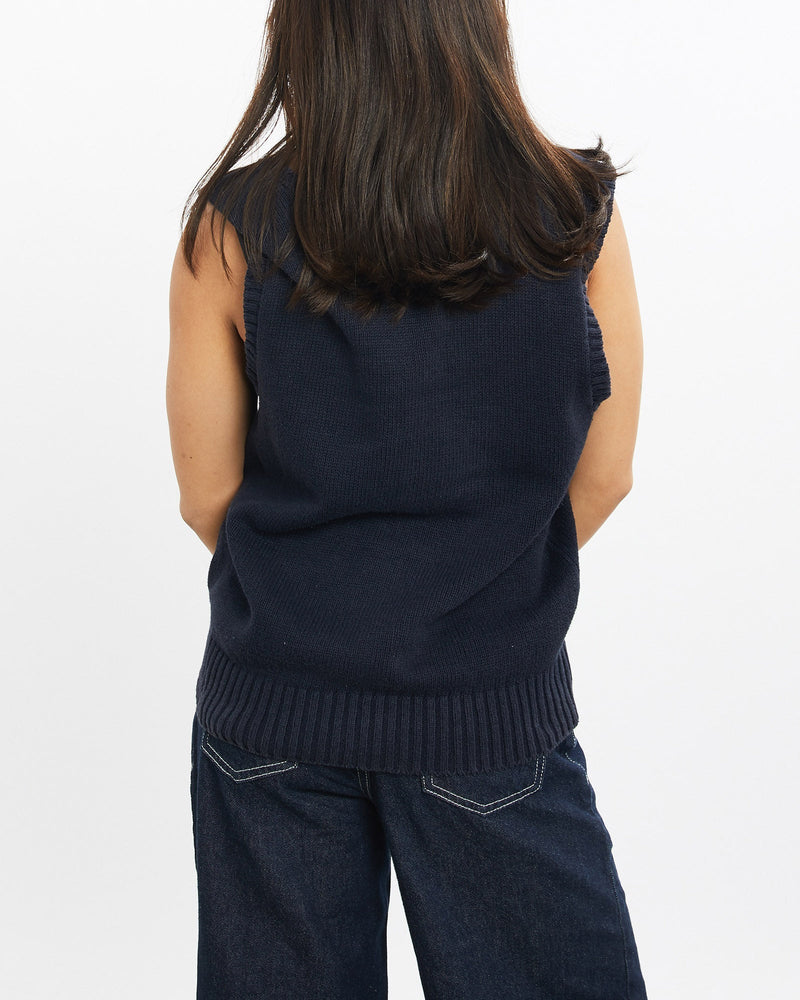 Vintage, 90s, Polo, Ralph, Lauren, Knit, Sweater, Vest, The Real Deal, size double extra small, colour Navy, newtown, sydney, australia, thrift store, opshop, preloved, secondhand, sustainable, retro, antique, 70s, 80s, 90s, 2000s, 00s, fashion, clothing, streetwear, trendy, garment, style, boutique, store, shop, archive, sale, cheap, best, top, Sweats and hoodies
